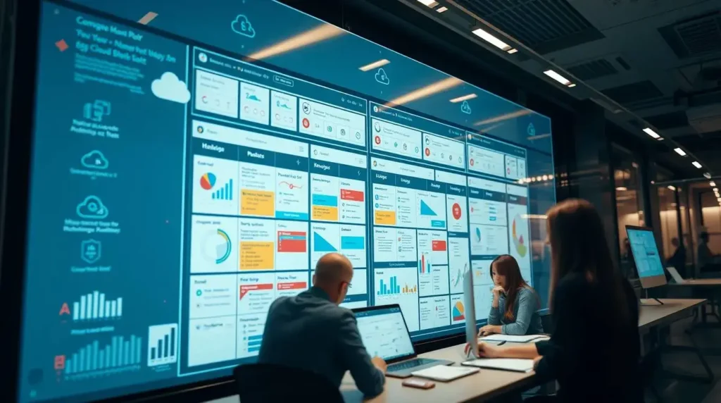 Team collaborating on digital Kanban board using Increditools