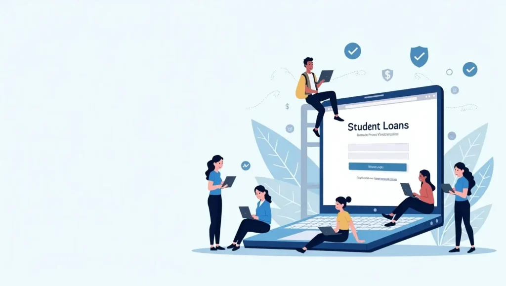 Students using laptops and smartphones applying for Traceloans.com student loans online, showcasing smart and simple funding in 2025.