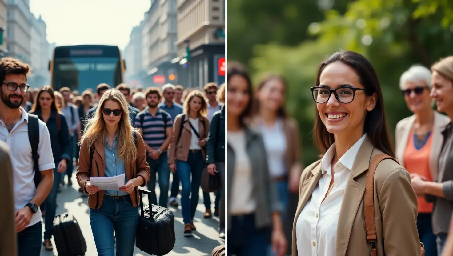 Comparison of bad vs. great tour guide experience
